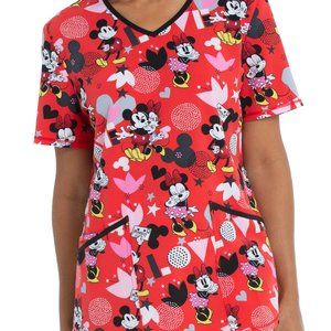 NWT Mickey Love Letter Scrub Top